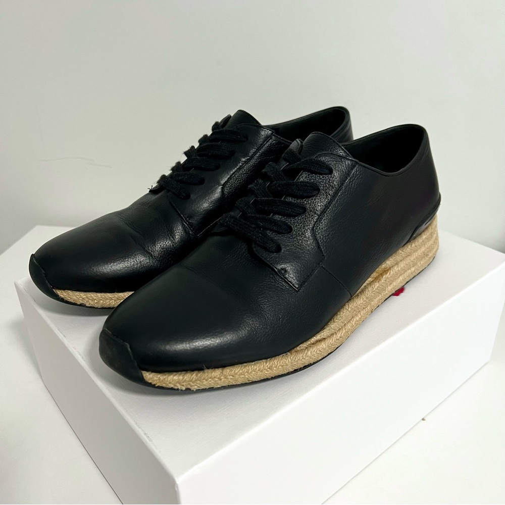 Vince Leather Espadrille Sneakers - Black Sneakers, Shoes - Picture 3 of 10